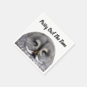 Serviette En Papier Chouette gris (Coin)