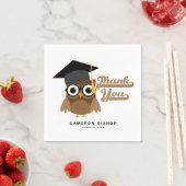 Serviette En Papier Chouette mignonne avec lunettes Partie de graduati (En situation)