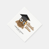 Serviette En Papier Chouette mignonne avec lunettes Partie de graduati (Coin)
