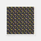 Serviette En Papier Chouette noire (Devant)