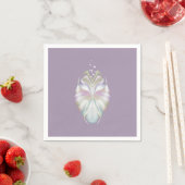 Serviette En Papier Chouette Oracle Pastel Purple (En situation)