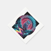 Serviette En Papier Chouette psychédélique Mandala - Trippy Forest Art (Coin)