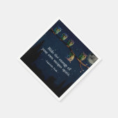 Serviette En Papier Chouette qui est différent avec un collage de devi (Coin)