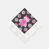 Serviette En Papier chouette rose mignonne (Coin)