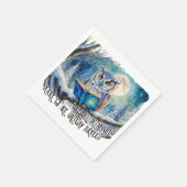 Serviette En Papier Chouette Sober Lecture Grosse Promesses de Récupér (Coin)