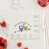 Serviette En Papier Chouette Toujours Vous Aimer, Papier Napkin (En situation)