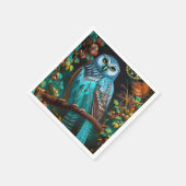 Serviette En Papier Chouette turquoise (Coin)