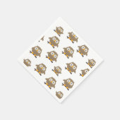 Serviette En Papier Chouettes (Coin)
