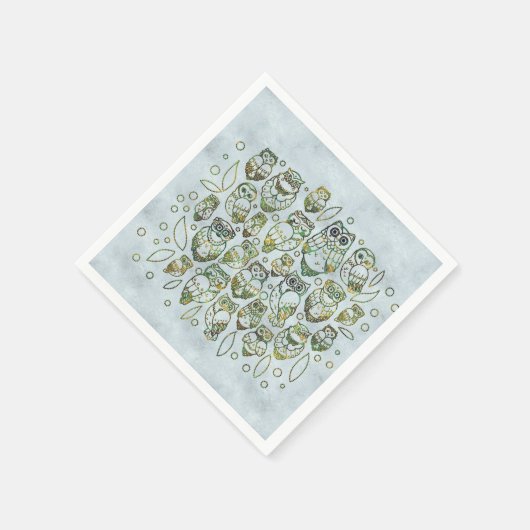 Serviette En Papier Chouettes décoratives (Coin)