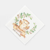 Serviette En Papier Chouettes en bois Baby shower Papier Naples (Coin)