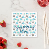 Serviette En Papier Chouettes et branches Motif (En situation)