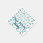 Serviette En Papier Chouettes et branches Motif (Coin)