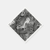 Serviette En Papier Chouettes, fougères, chênes et baies 4 (Coin)