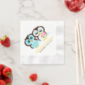 Serviette En Papier Chouettes mariages (En situation)