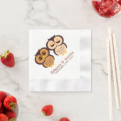 Serviette En Papier Chouettes mariages de automne (En situation)