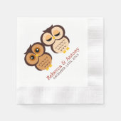 Serviette En Papier Chouettes mariages de automne (Devant)