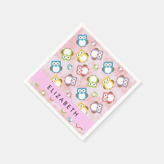 Serviette En Papier Chouettes mignonnes, Chouette Motif, Chouettes col (Coin)