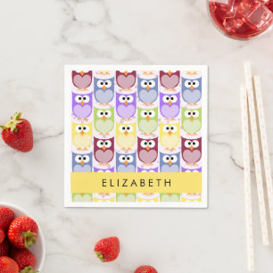 Serviette En Papier Chouettes mignonnes, Chouette Motif, Chouettes col