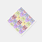 Serviette En Papier Chouettes mignonnes, Chouette Motif, Chouettes pou (Coin)