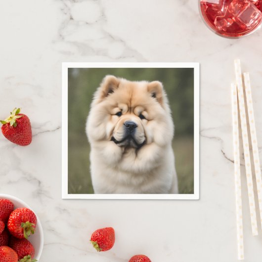 Serviette En Papier Chow Chow (En situation)
