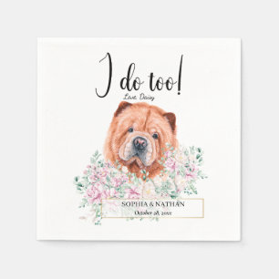 Serviette En Papier Chow Chow Chien Mariage Cocktail Napkins
