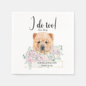 Serviette En Papier Chow Chow Chien Mariage Cocktail Napkins (Devant)