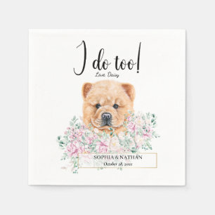 Serviette En Papier Chow Chow Chien Mariage Cocktail Napkins