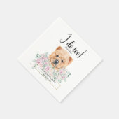 Serviette En Papier Chow Chow Chien Mariage Cocktail Napkins (Coin)