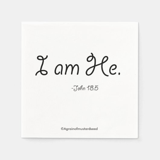 Serviette En Papier chrétien (Devant)