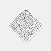 Serviette En Papier Chrétien Chrétien Paroles D'Affirmation (Coin)