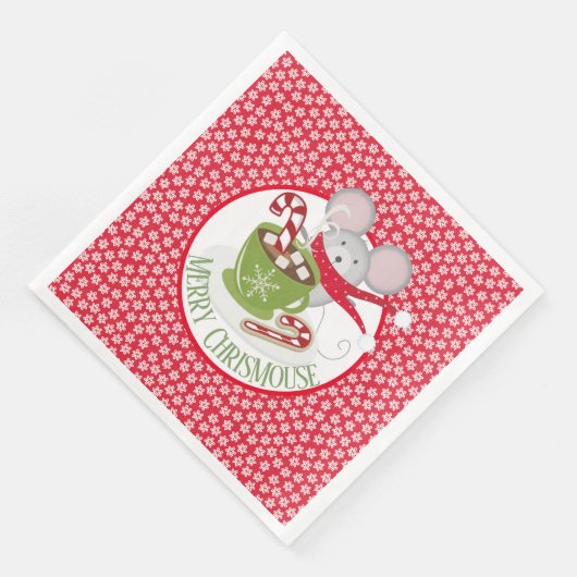 Serviette En Papier ChrisMouse Flacons de neige Papier Napkin (Coin)