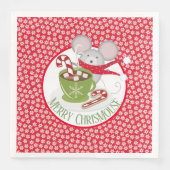 Serviette En Papier ChrisMouse Flacons de neige Papier Napkin (Devant)