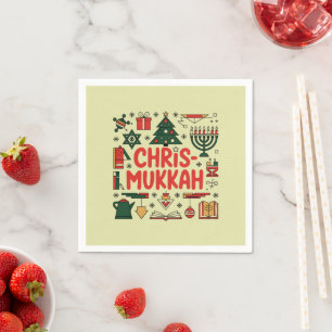 Serviette En Papier Chrismukkah Hanoukka Noël Juif Religieux