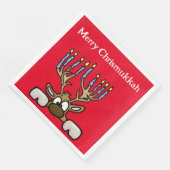Serviette En Papier Chrismukkah Reinder avec Menorah Antlers Napkins (Coin)