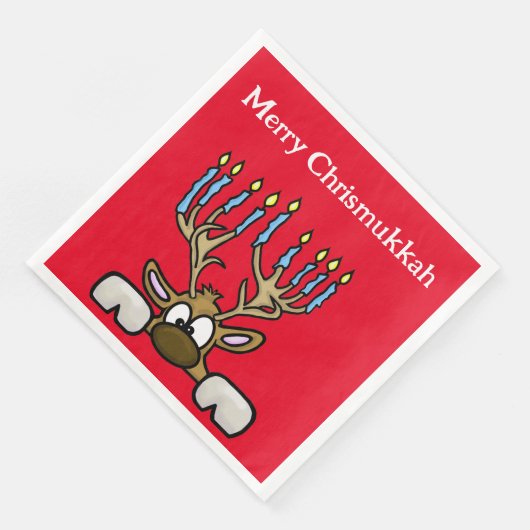 Serviette En Papier Chrismukkah Reinder avec Menorah Antlers Napkins (Coin)