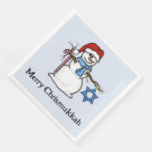 Serviette En Papier Chrismukkah Snowman Napkins (Coin)