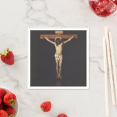 Serviette En Papier Christ crucifié par Diego Velazquez (En situation)
