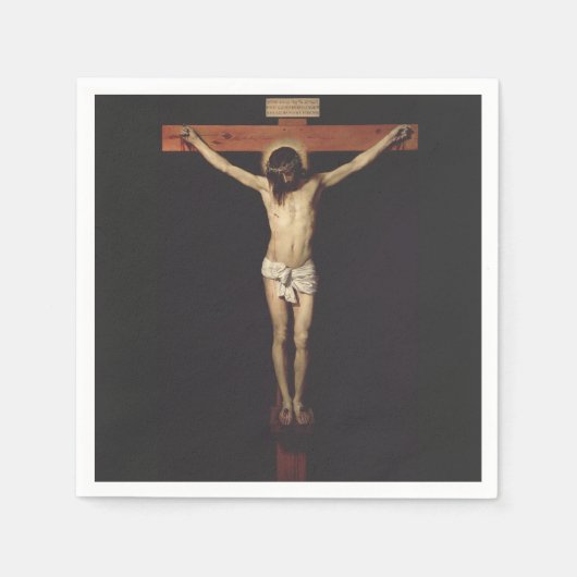 Serviette En Papier Christ crucifié par Diego Velazquez (Devant)
