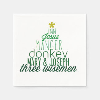 Serviette En Papier Christ dans la serviette de Noël