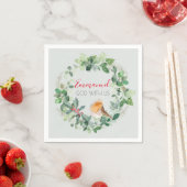 Serviette En Papier Christian Christmas Wreath Winter Robin (En situation)