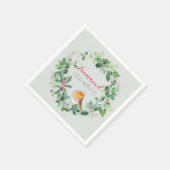 Serviette En Papier Christian Christmas Wreath Winter Robin (Coin)