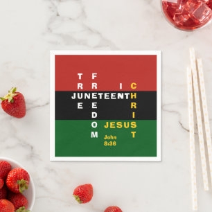 Serviette En Papier Christian JUNETEENTH