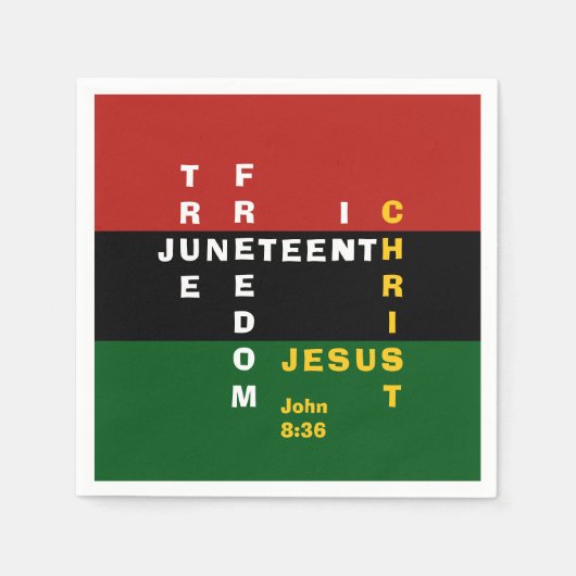 Serviette En Papier Christian JUNETEENTH (Devant)