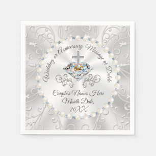Serviette En Papier Christian Personnalisé Cocktail Mariage de serviet