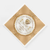 Serviette En Papier Christian Personnalisé, serviettes du 50e annivers (Coin)