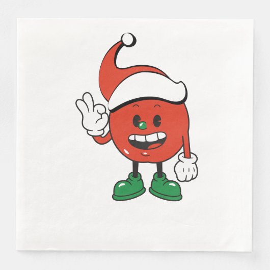 Serviette En Papier Christmas Apple - A Sweet and Festive Holiday Desi (Devant)