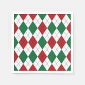 Serviette En Papier Christmas Argyle Pattern (Devant)