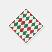 Serviette En Papier Christmas Argyle Pattern (Coin)