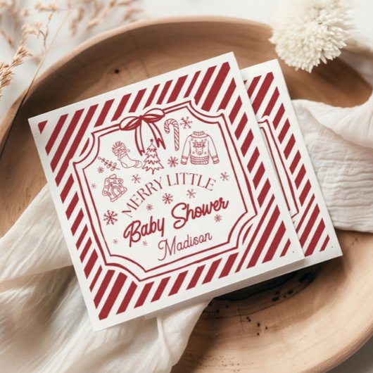Serviette En Papier Christmas Baby Shower