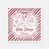 Serviette En Papier Christmas Baby Shower (Devant)